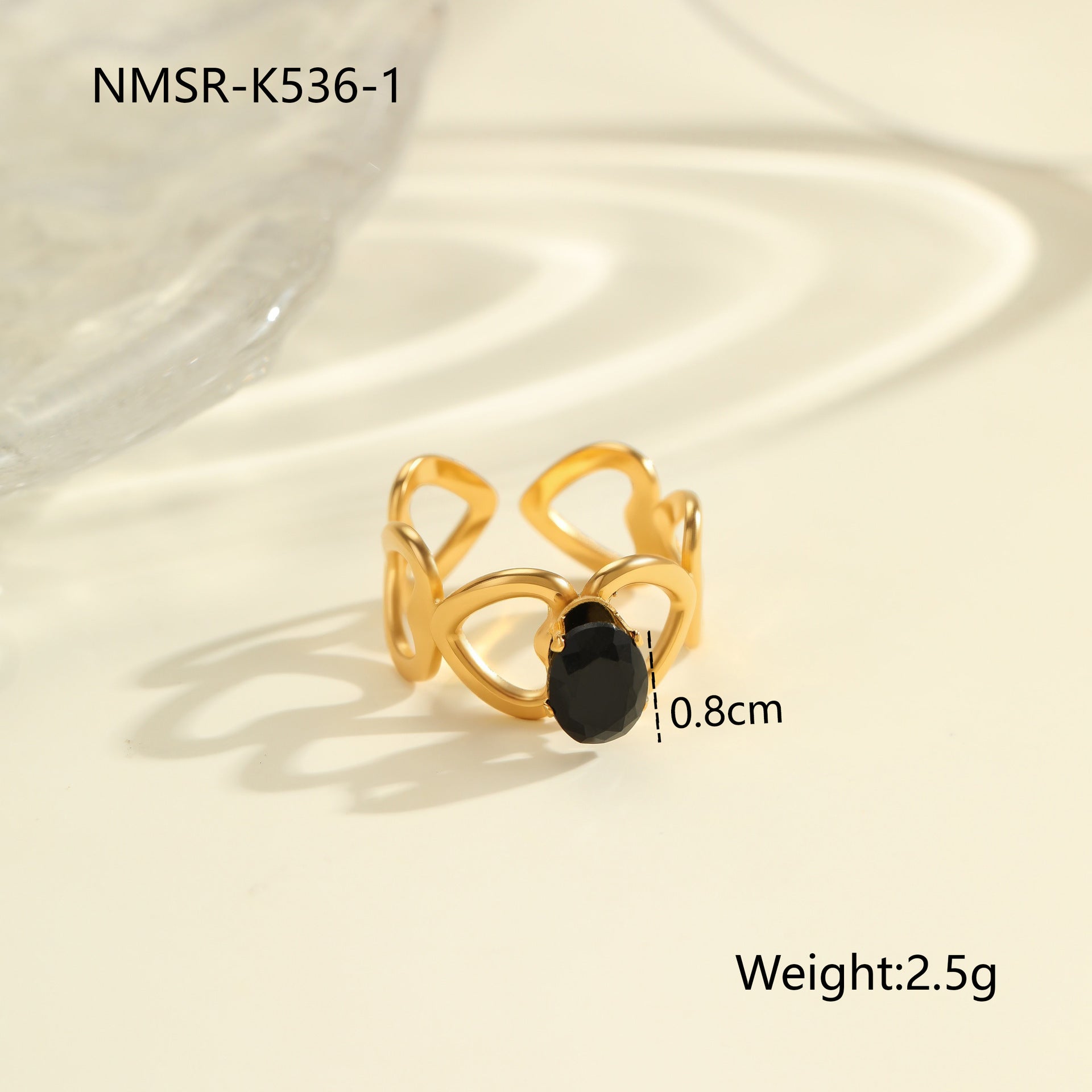 Wholesale light luxury ring that does not fade open ring